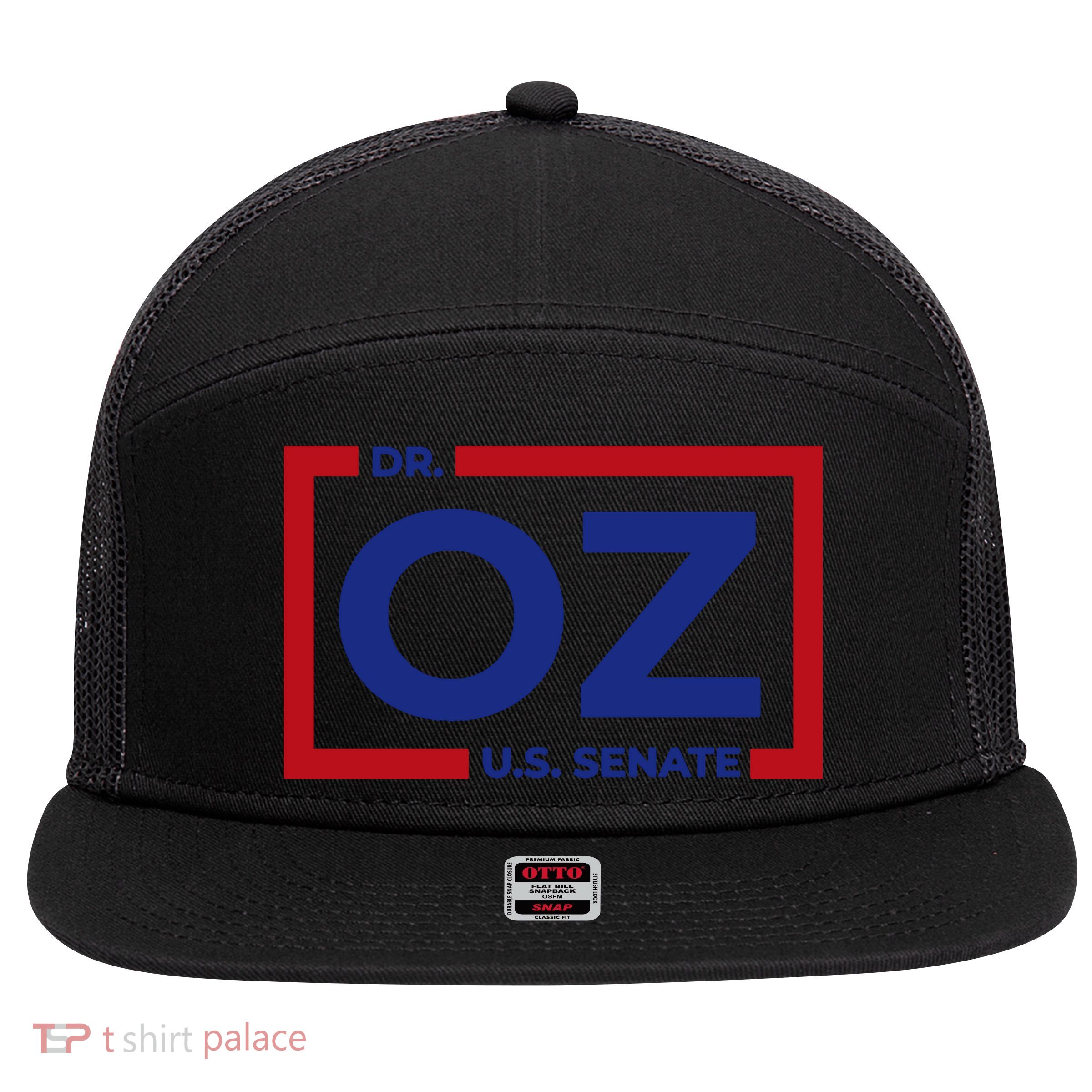 Dr. Oz For U.S. Senate 7 Panel Mesh Trucker Snapback Hat