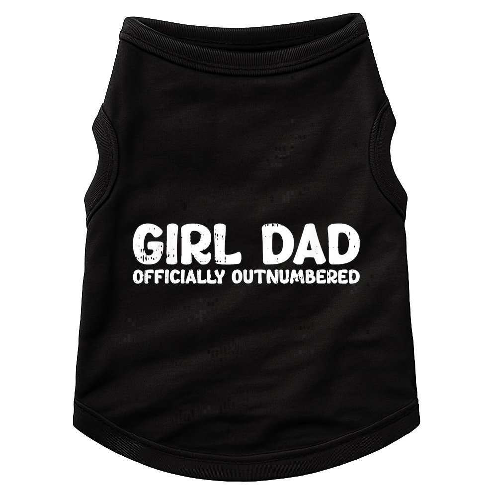 Dad Outnumbered Fathers Day Funny Papa Doggie Tank