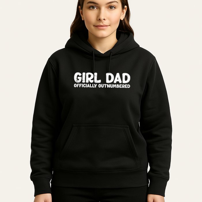 Dad Outnumbered Fathers Day Funny Papa Hoodie