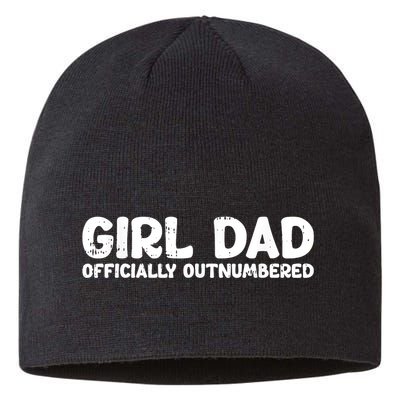Dad Outnumbered Fathers Day Funny Papa Sustainable Beanie