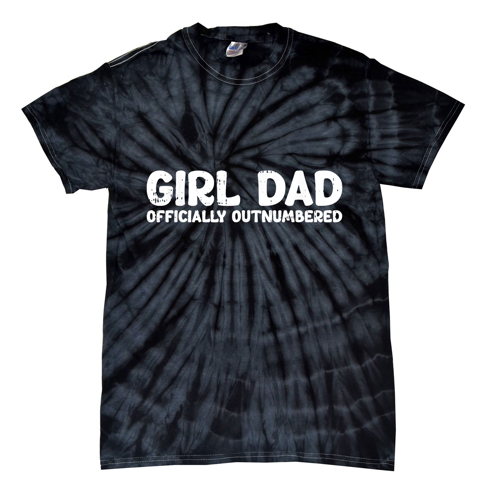 Dad Outnumbered Fathers Day Funny Papa Tie-Dye T-Shirt