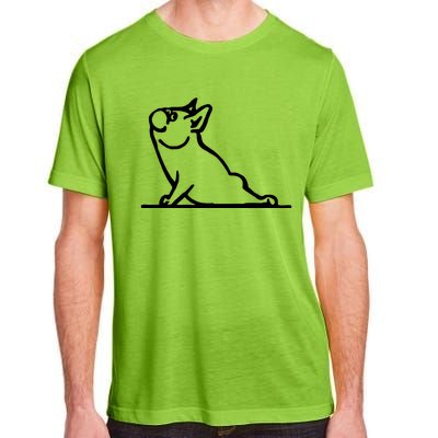 Dog Owner French Bulldog Yoga Pose Frenchie Lover Gift Adult ChromaSoft Performance T-Shirt