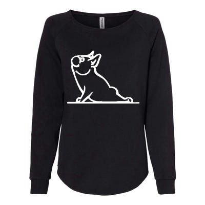 Dog Owner French Bulldog Yoga Pose Frenchie Lover Gift Womens California Wash Sweatshirt