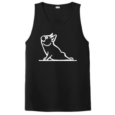 Dog Owner French Bulldog Yoga Pose Frenchie Lover Gift PosiCharge Competitor Tank