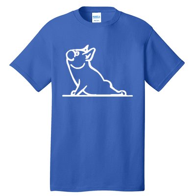 Dog Owner French Bulldog Yoga Pose Frenchie Lover Gift Tall T-Shirt