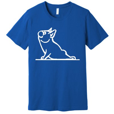 Dog Owner French Bulldog Yoga Pose Frenchie Lover Gift Premium T-Shirt