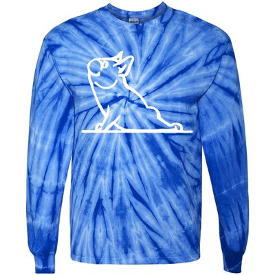 Dog Owner French Bulldog Yoga Pose Frenchie Lover Gift Tie-Dye Long Sleeve Shirt