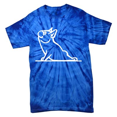 Dog Owner French Bulldog Yoga Pose Frenchie Lover Gift Tie-Dye T-Shirt