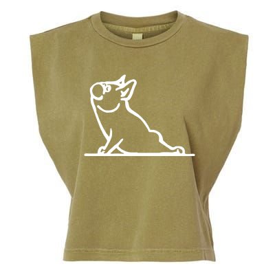 Dog Owner French Bulldog Yoga Pose Frenchie Lover Gift Garment-Dyed Women's Muscle Tee