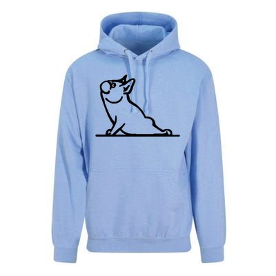 Dog Owner French Bulldog Yoga Pose Frenchie Lover Gift Unisex Surf Hoodie