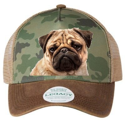 Dog - Close-Up of Pug Face Legacy Tie Dye Trucker Hat