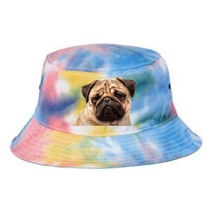 Dog - Close-Up of Pug Face Tie Dye Newport Bucket Hat