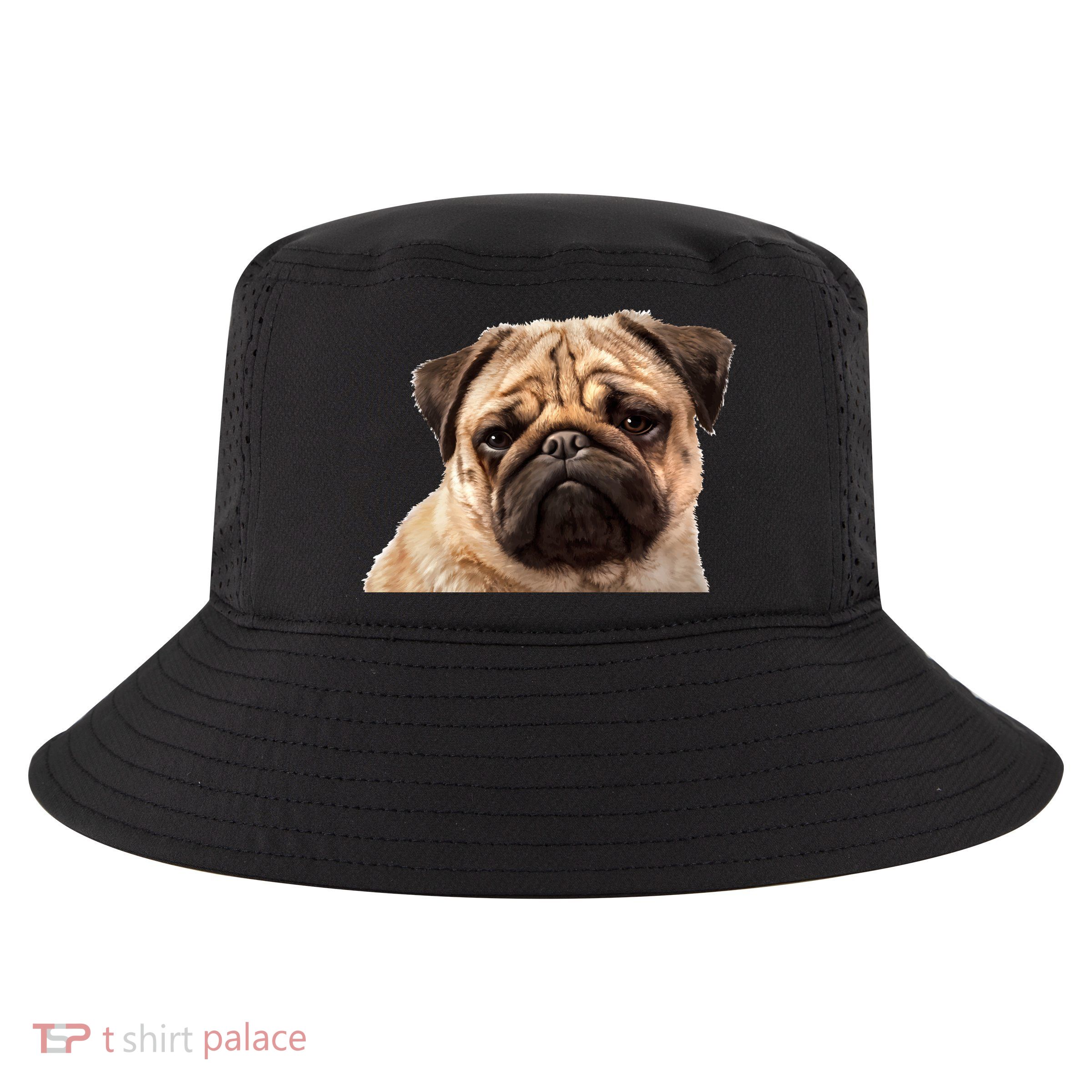 Dog - Close-Up of Pug Face Cool Comfort Performance Bucket Hat