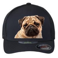 Dog - Close-Up of Pug Face Flexfit Unipanel Trucker Cap