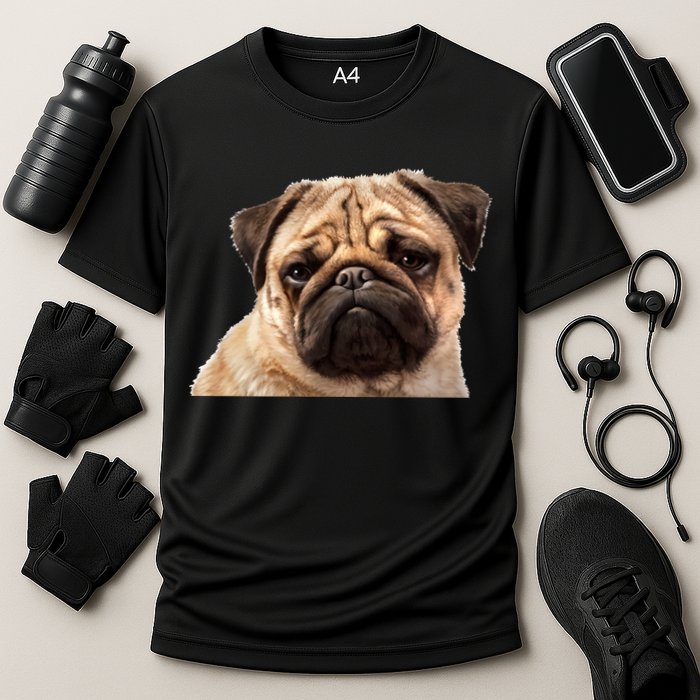 Dog - Close-Up of Pug Face Cooling Performance Crew T-Shirt