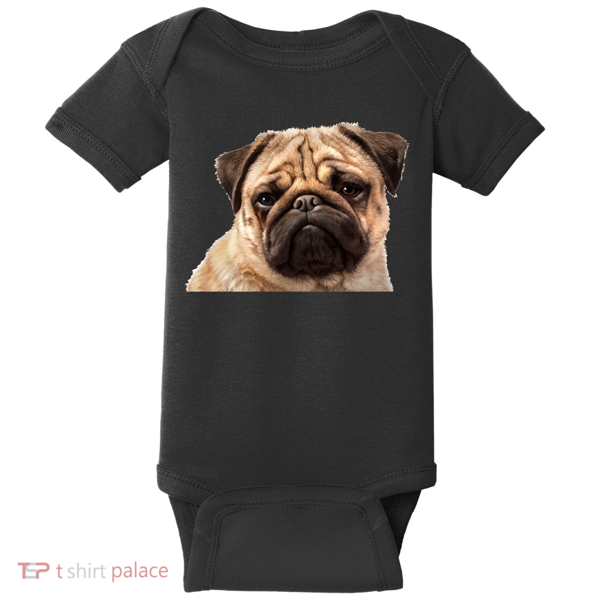 Dog - Close-Up of Pug Face Baby Bodysuit