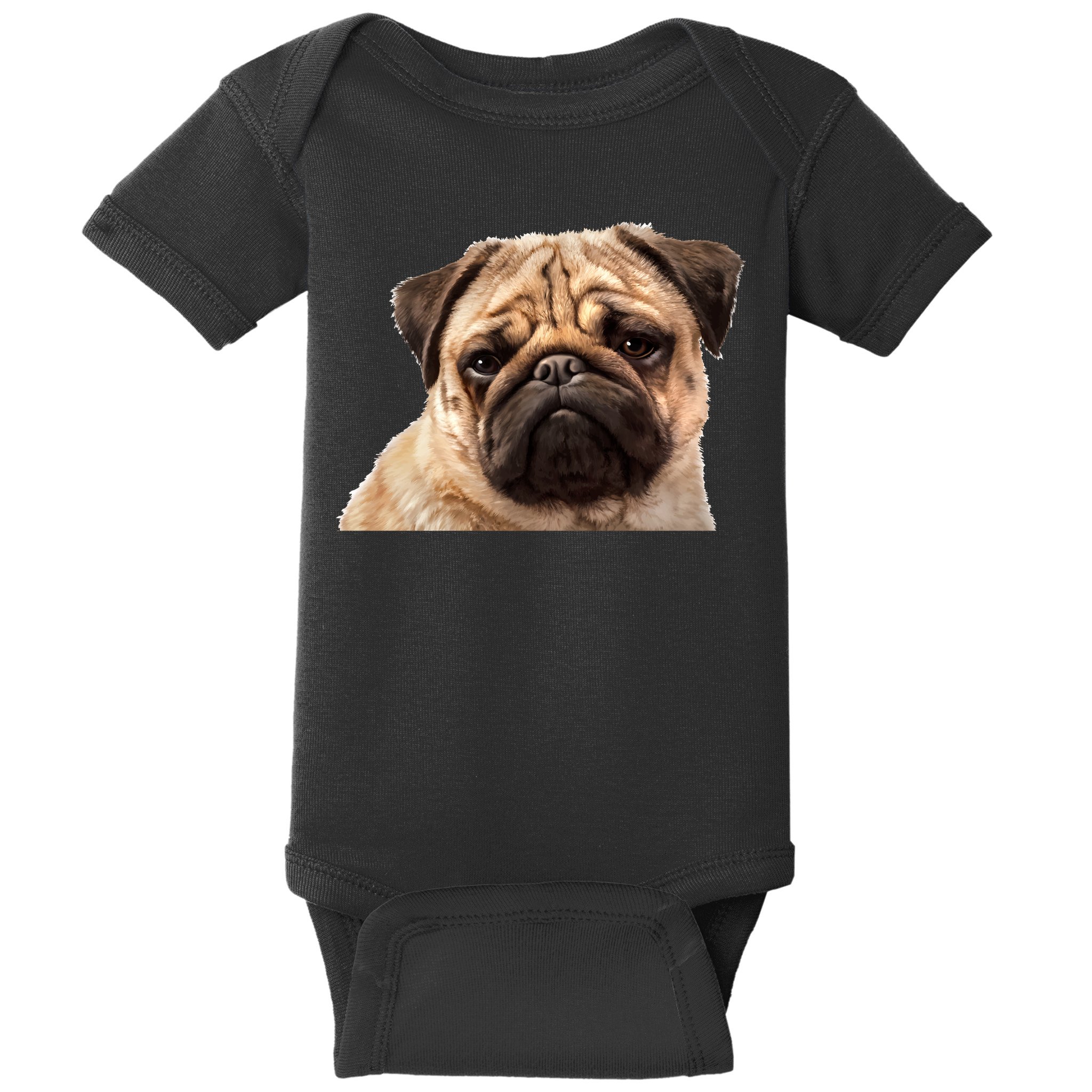 Dog - Close-Up of Pug Face Baby Bodysuit