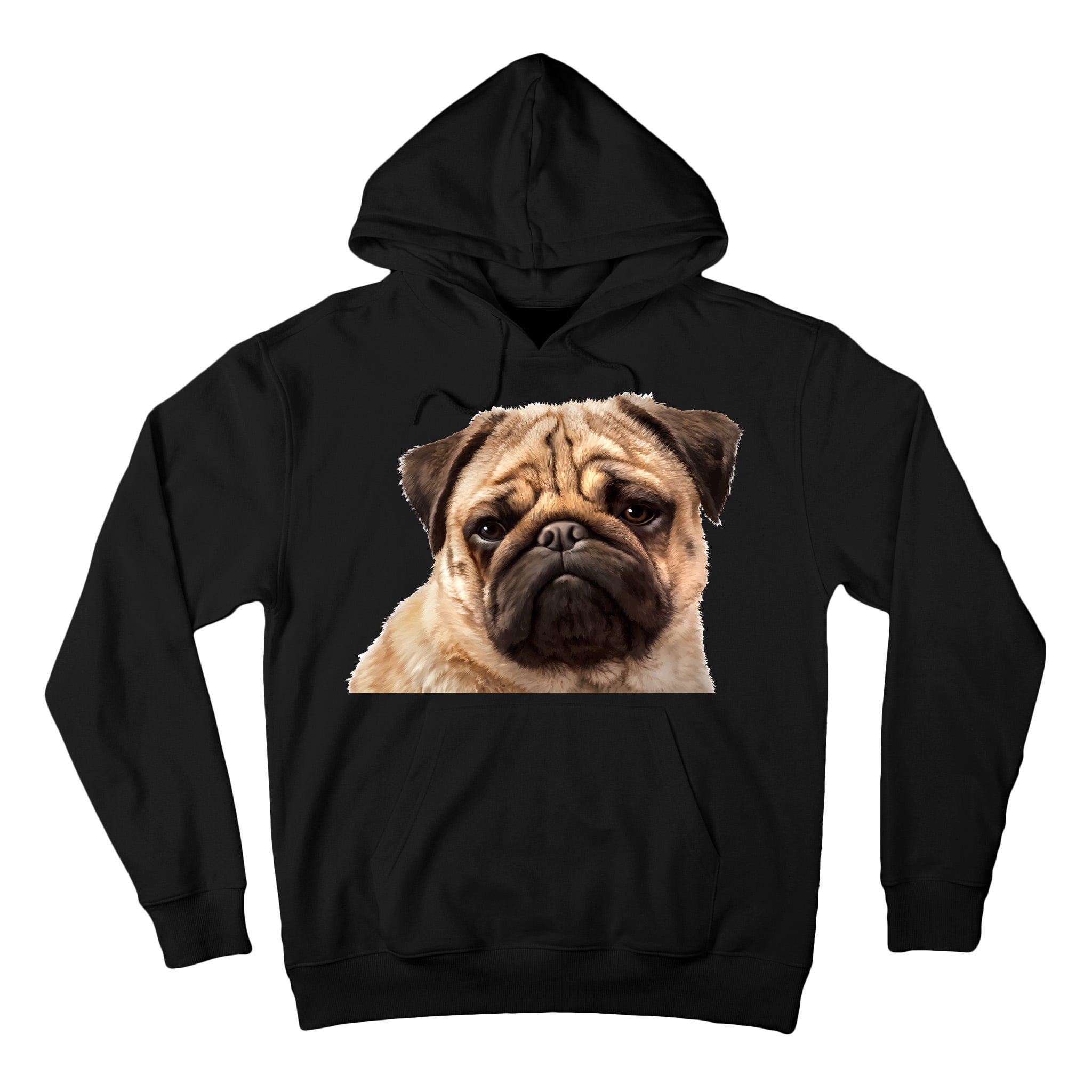 Dog - Close-Up of Pug Face Tall Hoodie