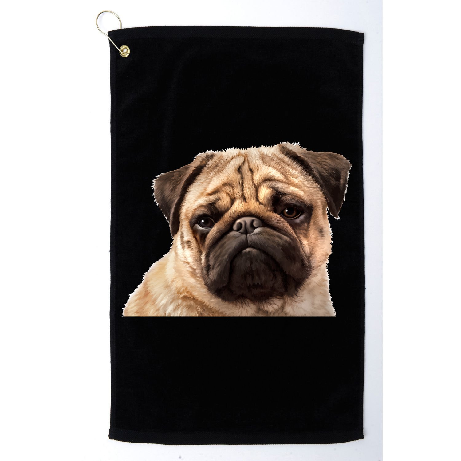Dog - Close-Up of Pug Face Golf Towel
