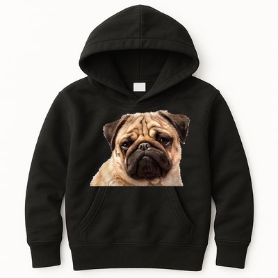 Dog - Close-Up of Pug Face Kids Hoodie