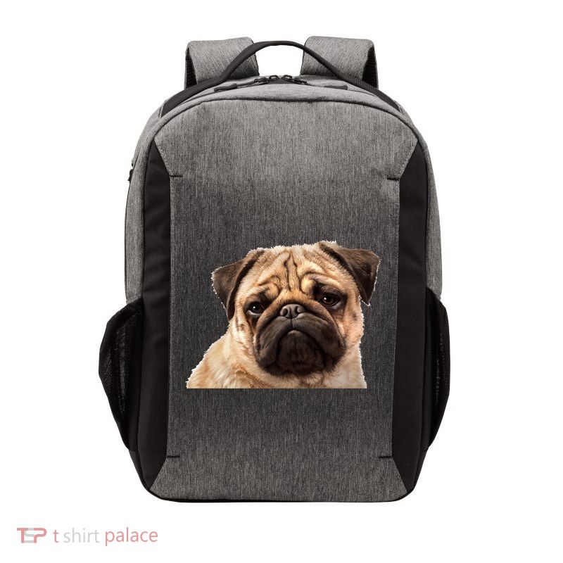 Dog - Close-Up of Pug Face Vector Backpack