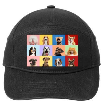 Dog Collage 7-Panel Snapback Hat