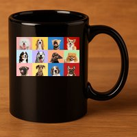Dog Collage 11oz C Handle Ceramic Mug