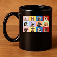 Dog Collage 11oz C Handle Ceramic Mug