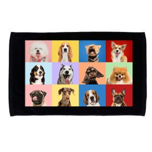 Dog Collage Microfiber Hand Towel