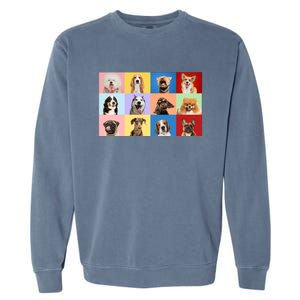 Dog Collage Garment-Dyed Sweatshirt