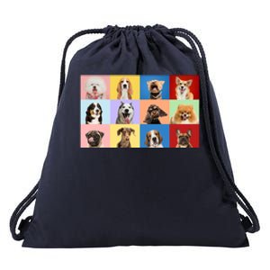 Dog Collage Drawstring Bag