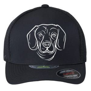 Dog Face Outlined Flexfit Unipanel Trucker Cap