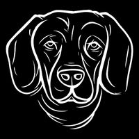 Dog Face Outlined Cooling Performance Crew T-Shirt