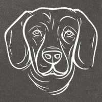 Dog Face Outlined Cotton Canvas Backpack
