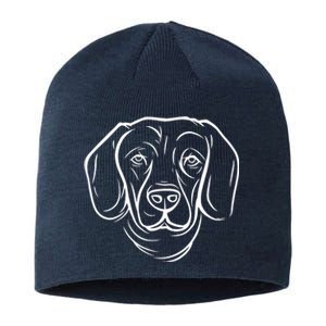 Dog Face Outlined Sustainable Beanie