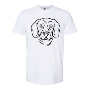 Dog Face Outlined Softstyle CVC T-Shirt