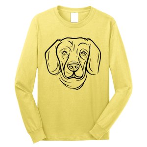 Dog Face Outlined Long Sleeve Shirt