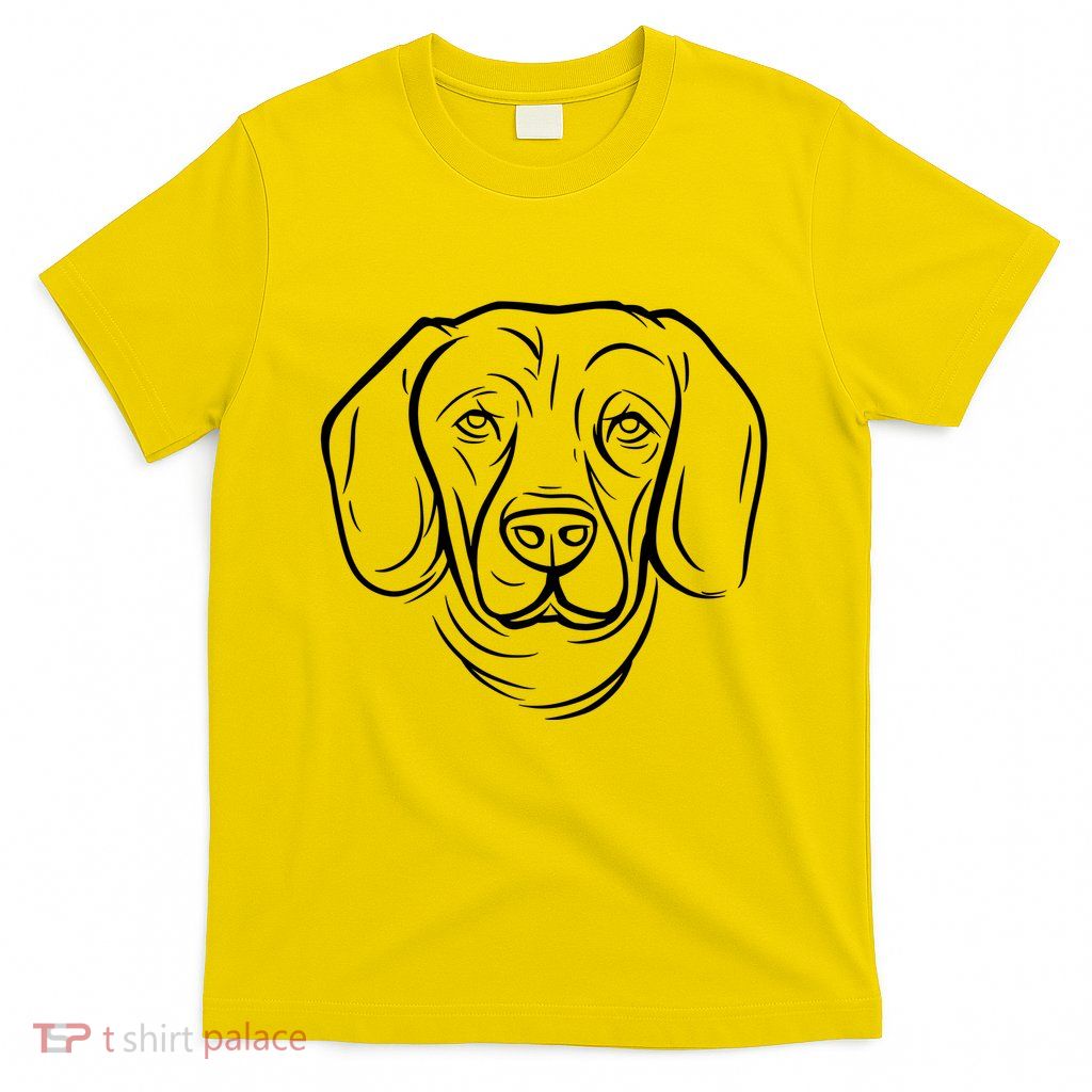 Dog Face Outlined T-Shirt
