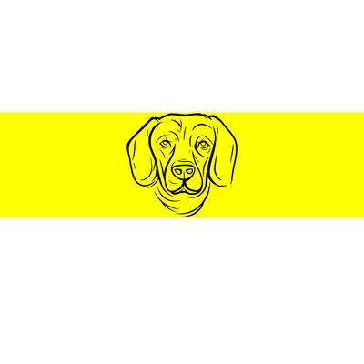 Dog Face Outlined Bumper Sticker