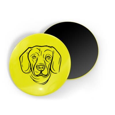 Dog Face Outlined Magnet