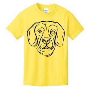 Dog Face Outlined Kids T-Shirt