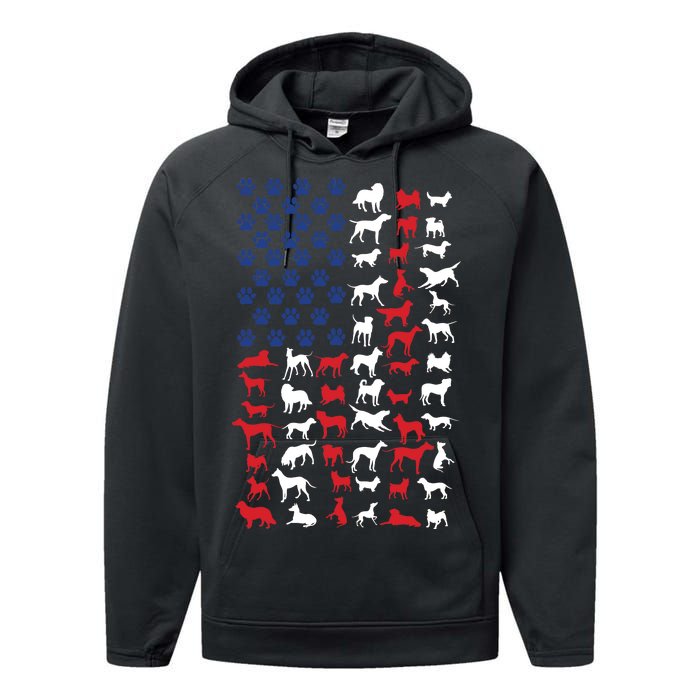 Dog Flag USA Performance Fleece Hoodie