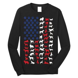 Dog Flag USA Long Sleeve Shirt