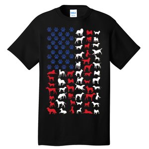 Dog Flag USA Tall T-Shirt