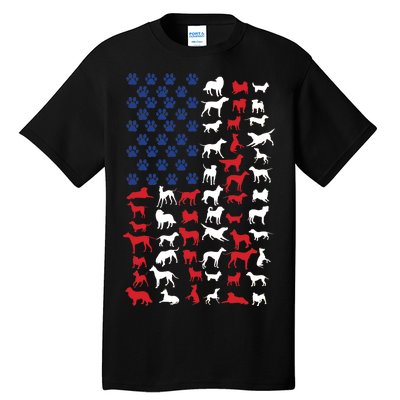 Dog Flag USA Tall T-Shirt