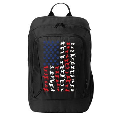 Dog Flag USA City Backpack