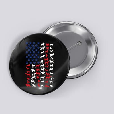 Dog Flag USA Button