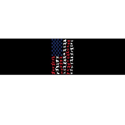 Dog Flag USA Bumper Sticker