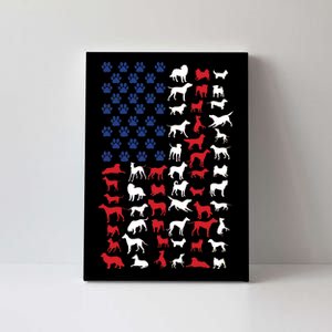 Dog Flag USA Canvas