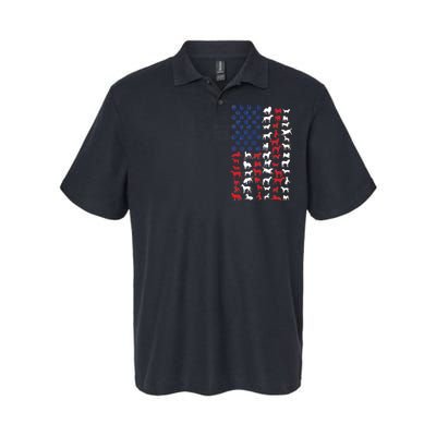 Dog Flag USA Softstyle Adult Sport Polo